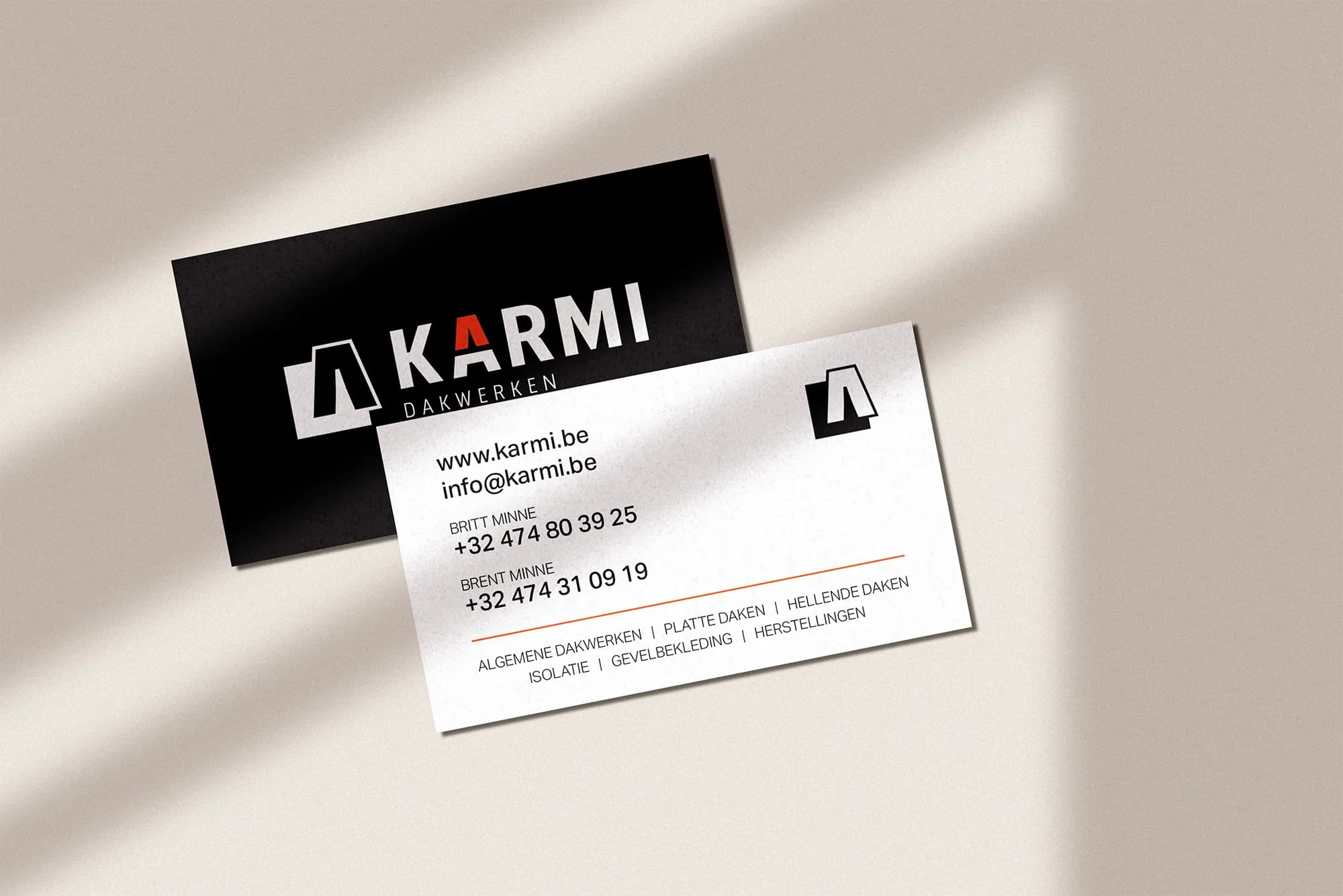 karmi visitekaartjes